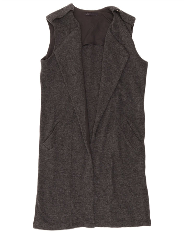 MARKS & SPENCER Pulover cardigan fără mâneci pentru femei UK 8 Small Gri
