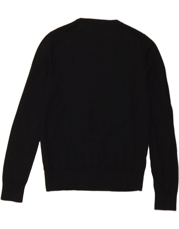 MARKS & SPENCER Womens Crew Neck Jumper Sweater UK 8 Small Black