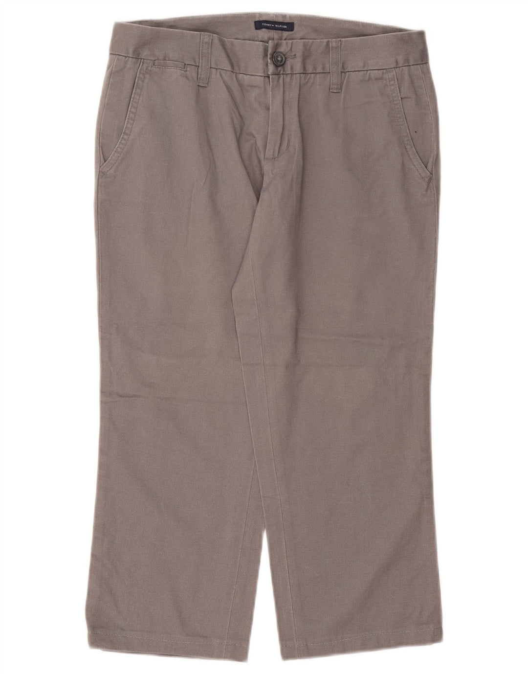 TOMMY HILFIGER Pantaloni tăiați drept pentru femei US 4 Small W25 L22 gri