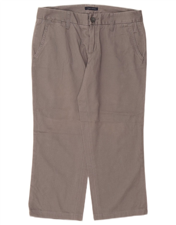 TOMMY HILFIGER Pantaloni tăiați drept pentru femei US 4 Small W25 L22 gri