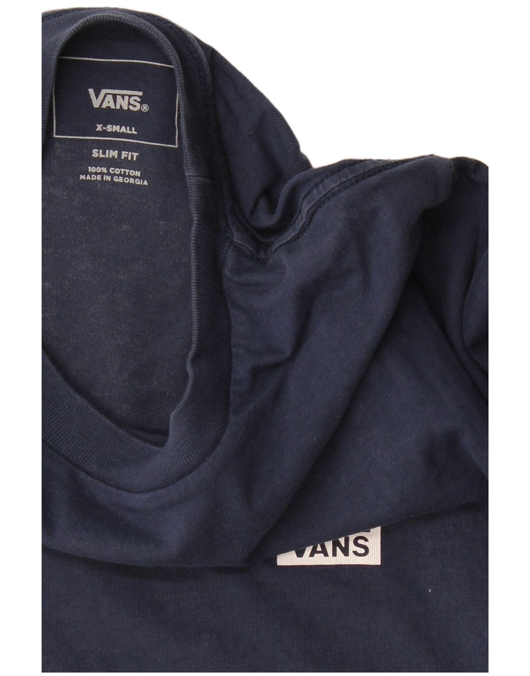 Tricou grafic pentru bărbați VANS Slim Fit Top XS Bumbac bleumarin