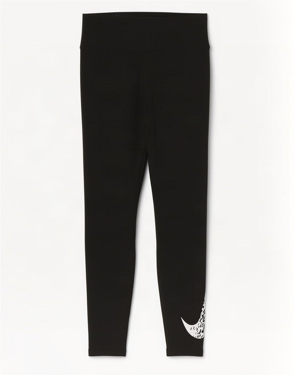 Leggings Nike Dri Fit Graphic pentru femei UK 8 Small Negru Poliester