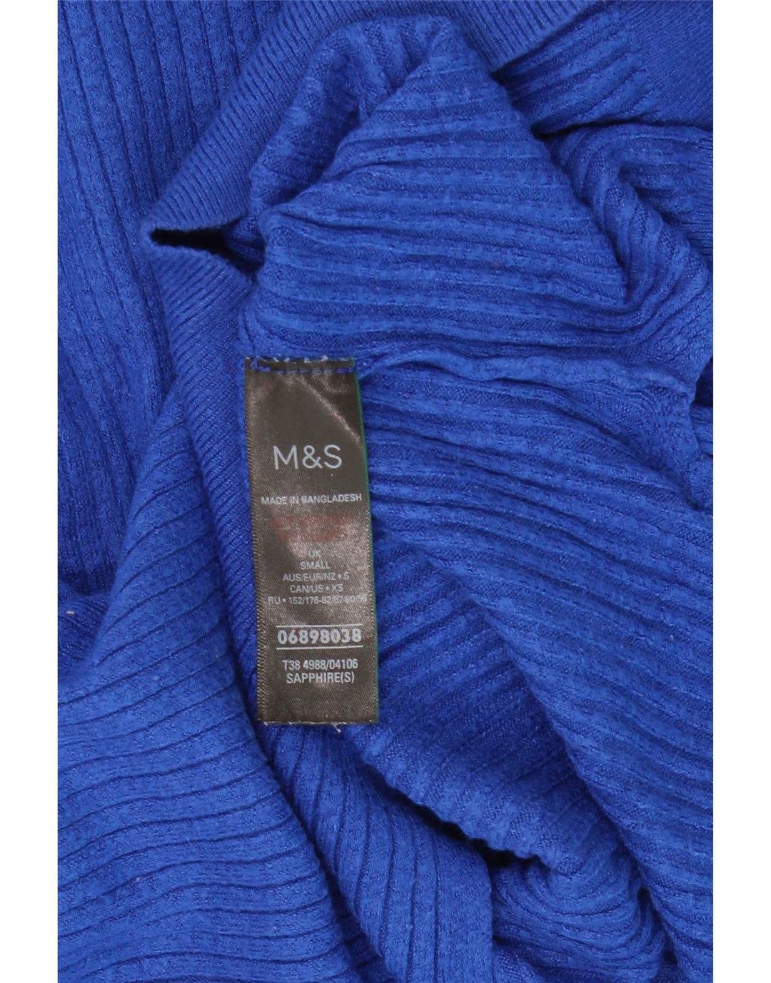 Pulover pentru femei Marks & Spencer, cu fermoar, cu gât, UK 10, mic albastru, viscoză
