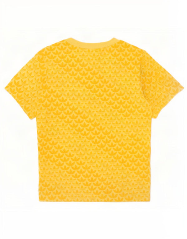 Adidas Boys Graphic T-Shirt Top 4-5 Years Yellow Cotton