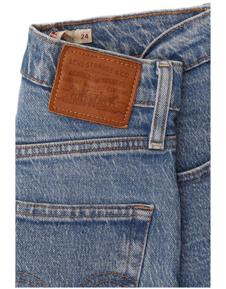 Blugi drepti pentru femei LEVI'S Ribcage W24 L28 Bumbac albastru