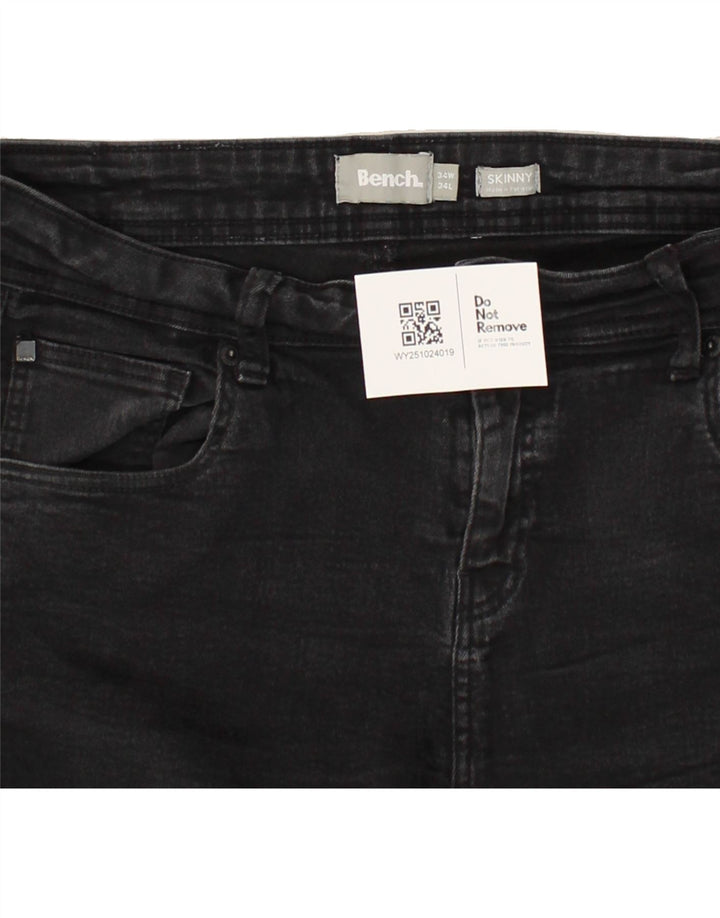 BENCH Blugi skinny pentru femei W34 L34 bumbac negru