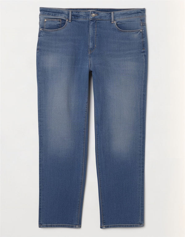 Blugi drepti pentru femei Marks & Spencer UK 20 2XL W38 L28 albastru bumbac