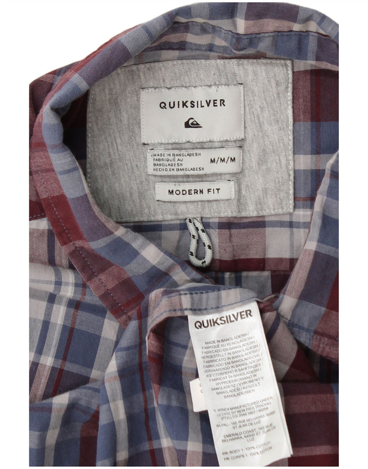 Cămașă cu mânecă scurtă Quiksilver pentru bărbați, bumbac cu carouri multicolore