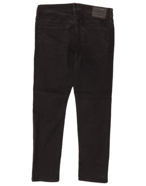 Blugi slim pentru bărbați Jack & Jones W32 L30 bumbac negru