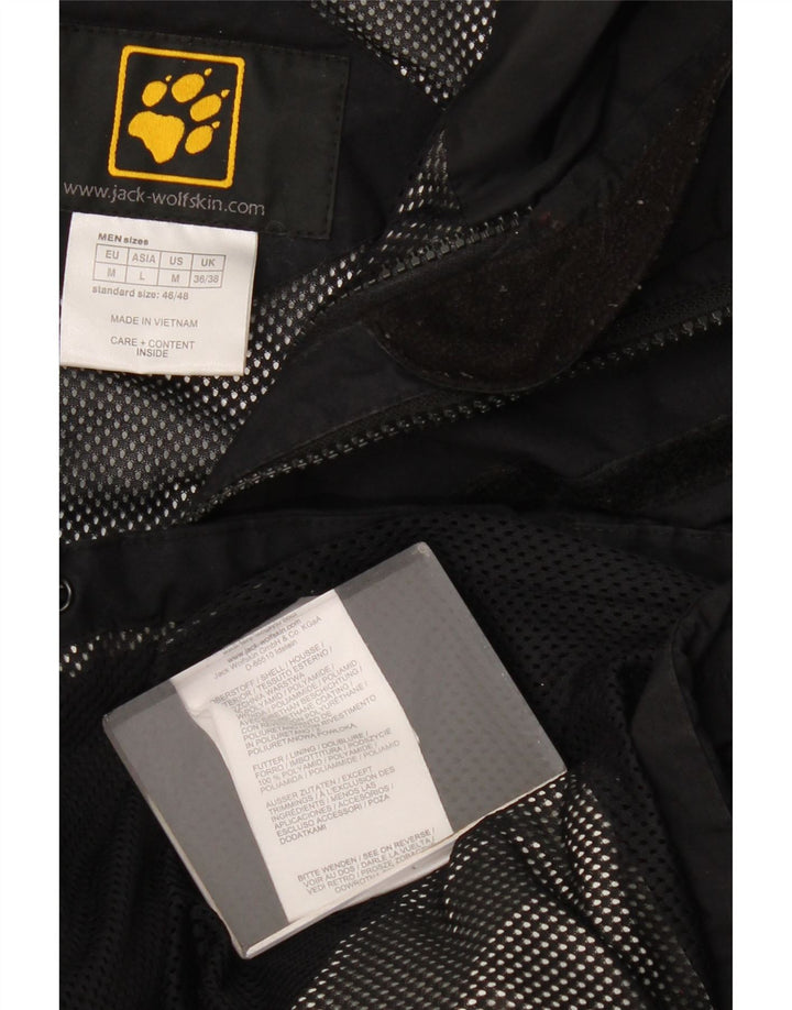 Jack Wolfskin Jachetă de ploaie cu glugă pentru bărbați UK 36/38 Poliamidă neagră medie