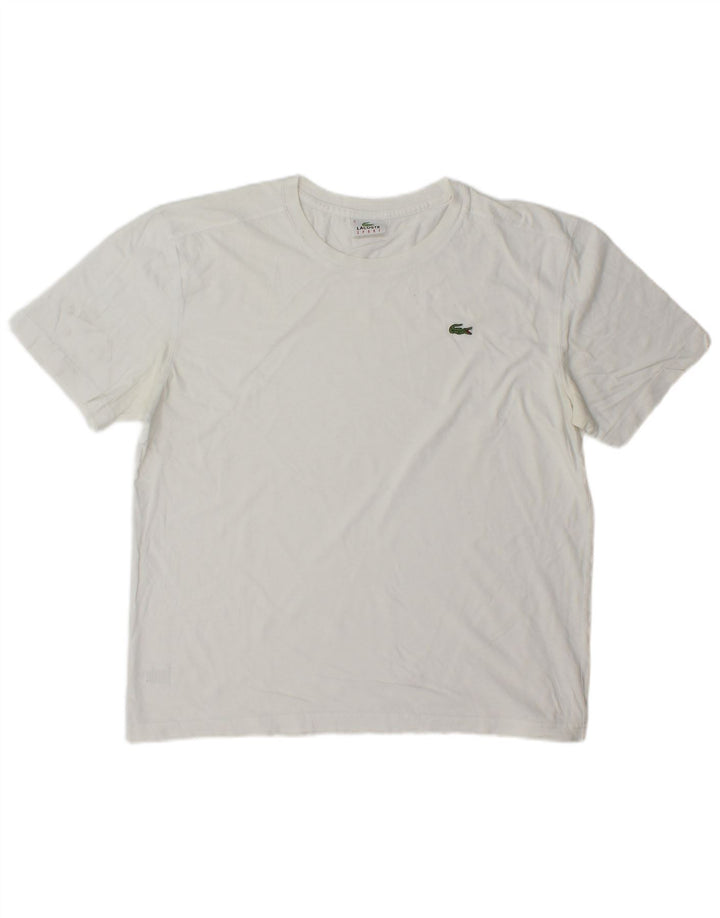 Tricou Lacoste Bărbați Top Marimea 5 Mare Bumbac Alb