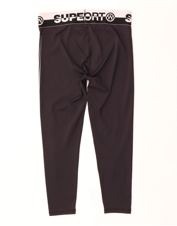 Leggings Superdry Graphic Crop pentru femei UK 16 Large Black