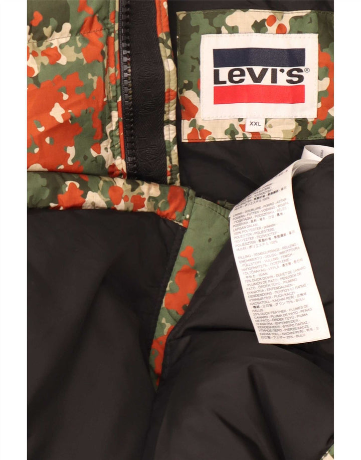 Jachetă căptușită pentru bărbați Levi's UK 44 2XL poliester camuflaj multicolor