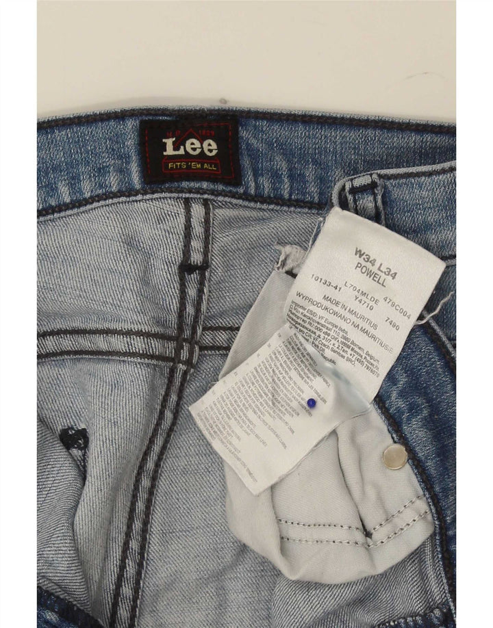 Blugi Lee Powell Slim pentru bărbați L34 L34 Bumbac albastru