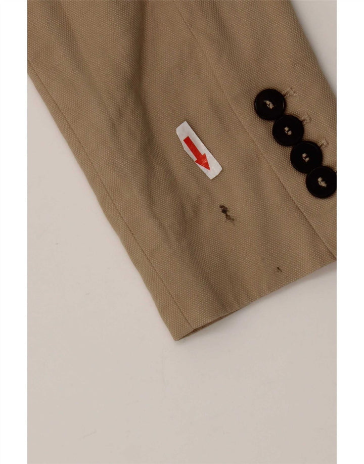 Sacou blazer pentru femei Zara cu 1 nasture UK 6 XS Bej Lyocell