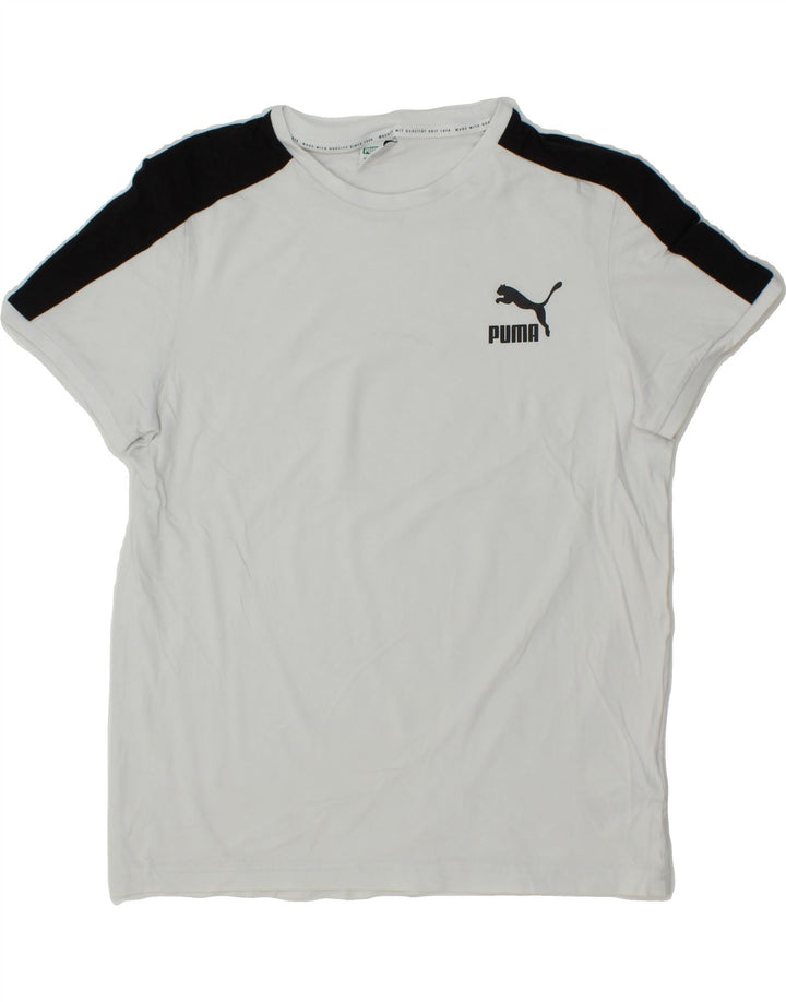 PUMA Mens T-Shirt Top Large White Cotton Vintage Puma and Second-Hand Puma from Messina Hembry 