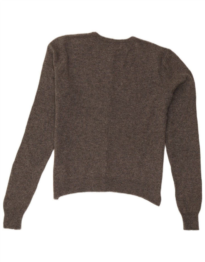 Pulover cardigan pentru femei Ralph Lauren UK 16 Lână mare gri