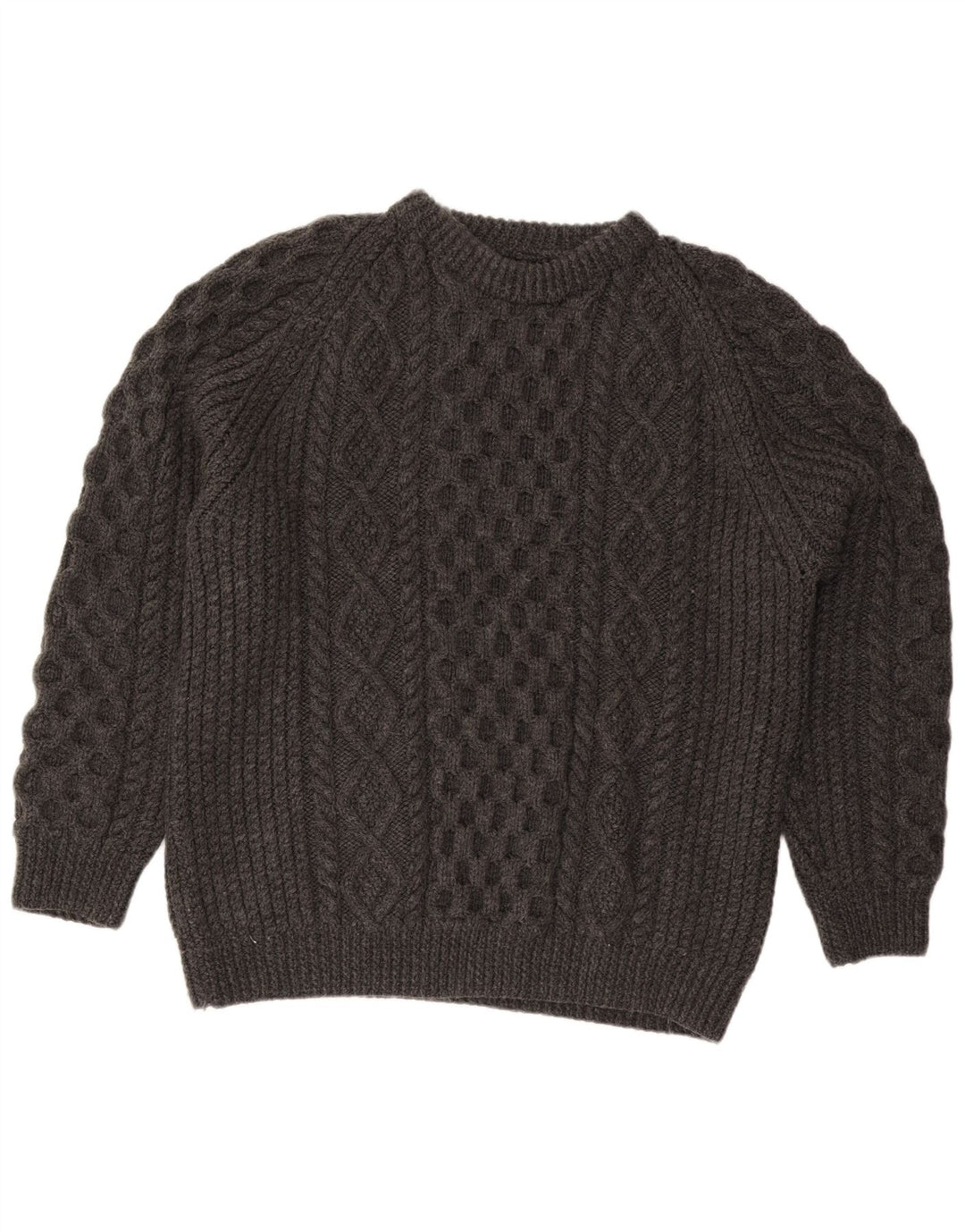 Pulover vintage pentru bărbați cu gât roșu, XL, gri