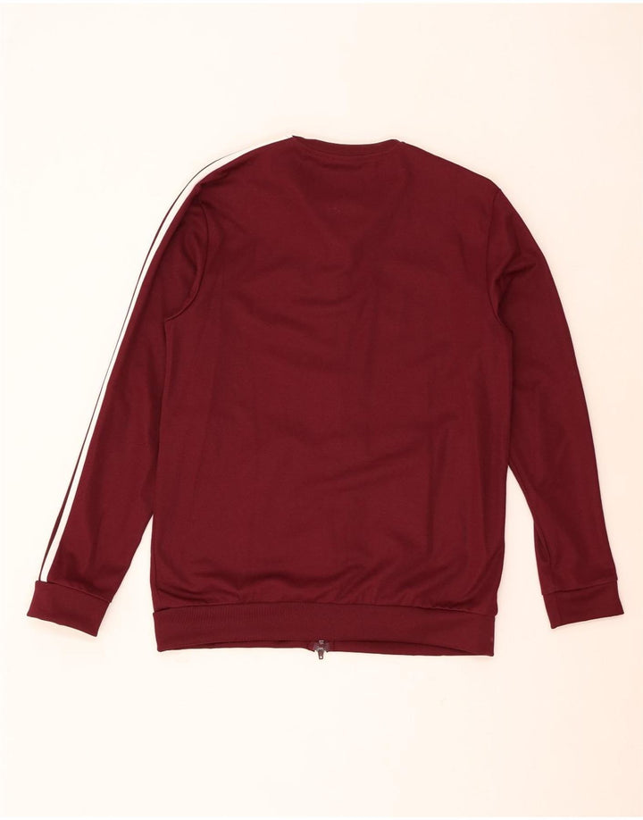 Jachetă de trening pentru bărbați Adidas, bumbac mediu burgundy