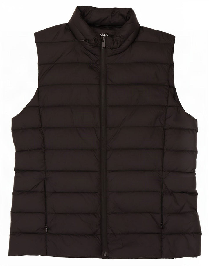 Gilet căptușit pentru femei Marks & Spencer UK 14 Medium Black Poliamidă