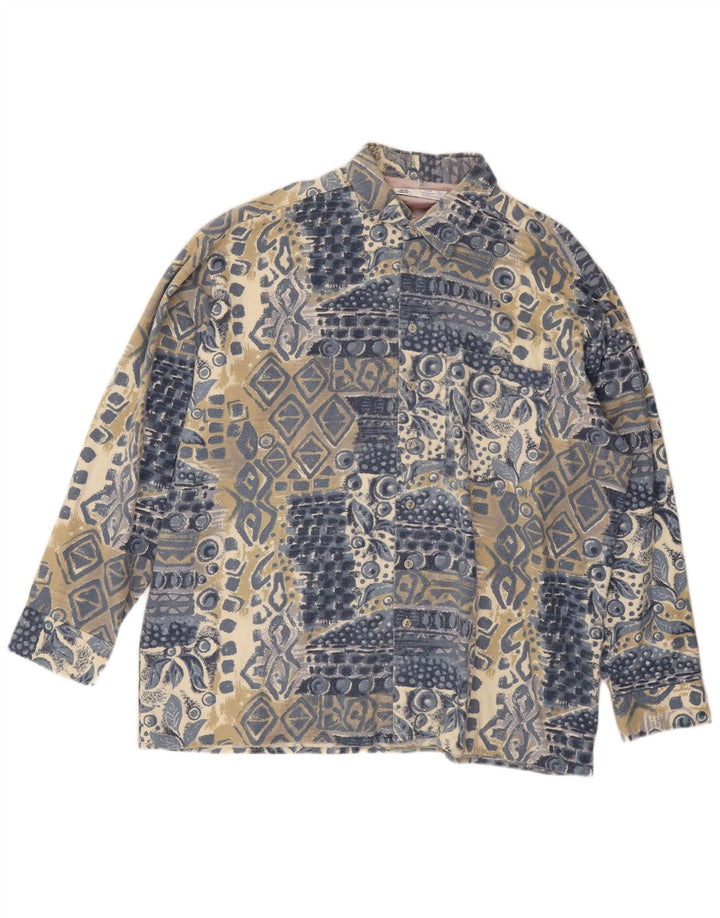 Cămașă de flanel pentru bărbați C & A, bumbac geometric 2XL albastru