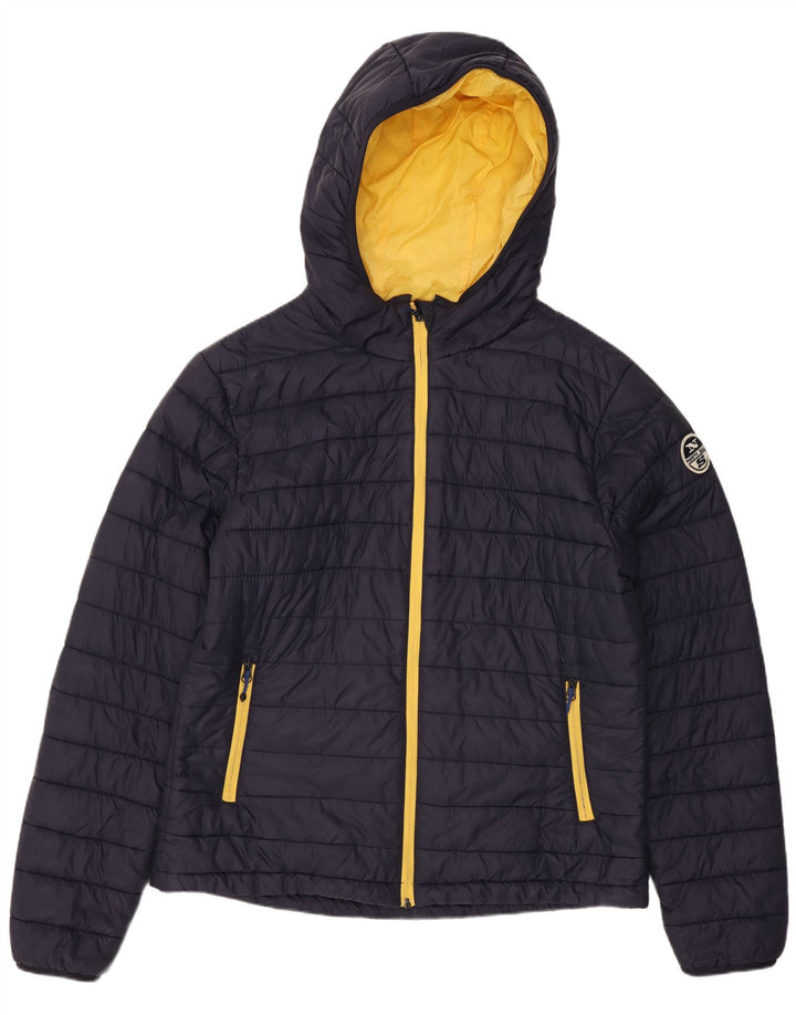Jachetă căptușită cu glugă North Sails pentru bărbați UK 38 Medium Bleumarin Poliamidă