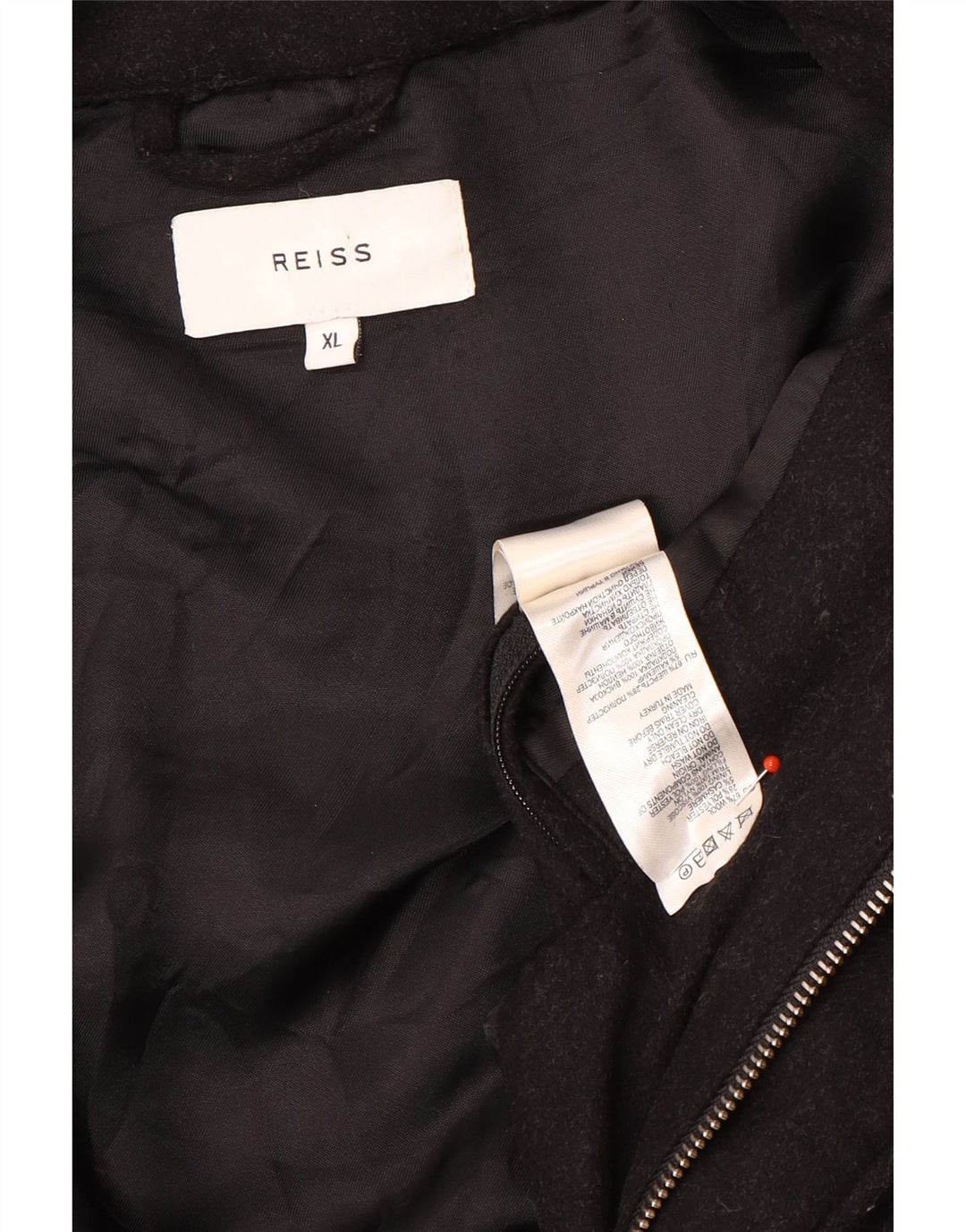 Jachetă căptușită pentru bărbați Reiss UK 42 XL Lână neagră