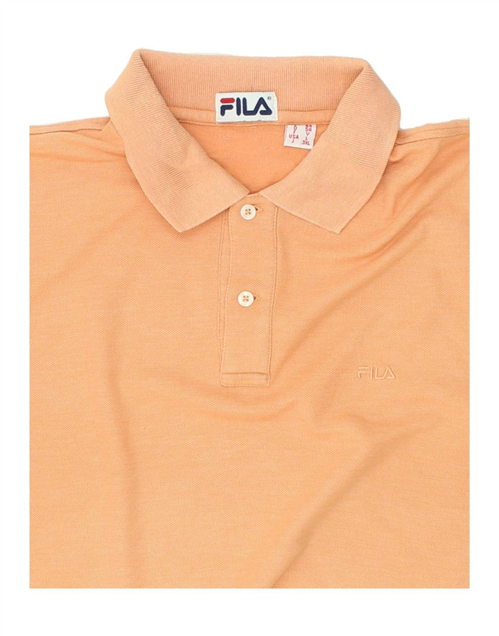 FILA Mens Polo Shirt IT 54 XL Orange Cotton | Vintage Fila | Thrift | Second-Hand Fila | Used Clothing | Messina Hembry 