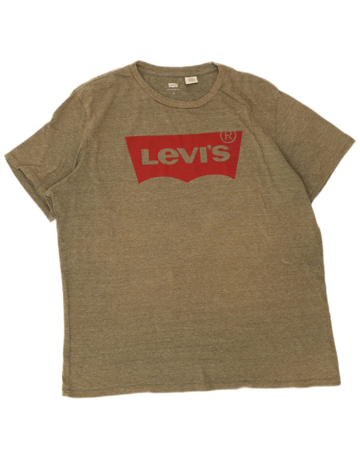 Tricou grafic pentru bărbați Levi's Top XL Kaki Flecked