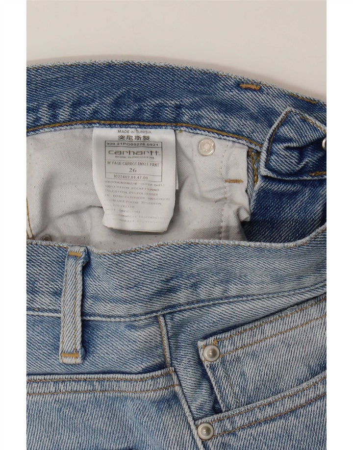 Blugi drepti pentru femei Carhartt W26 L28 Bumbac albastru