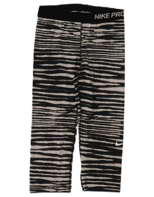 Pantaloni de trening Nike Graphic Capri pentru femei UK 12 Medium Black Dunge