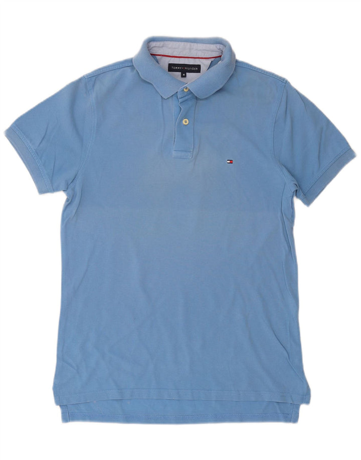 Tricou polo TOMMY HILFIGER pentru bărbați, bumbac albastru mediu