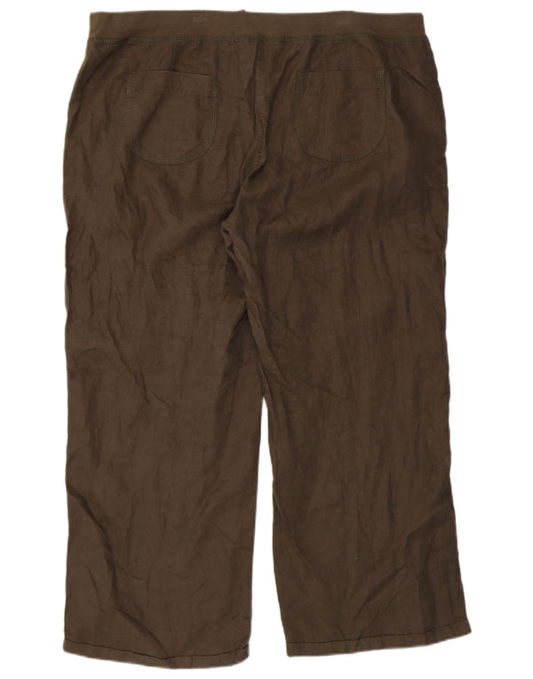 Pantaloni casual drepti pentru femei Marks & Spencer UK 20 2XL W40 L28 Kaki