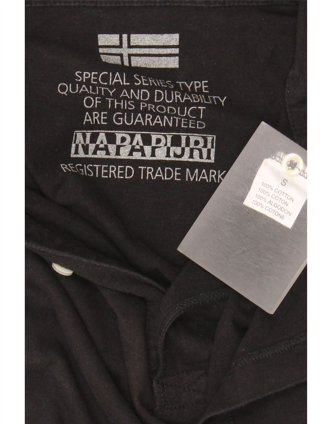 NAPAPIJRI Cămașă Polo Bărbați Mic Negru Bumbac