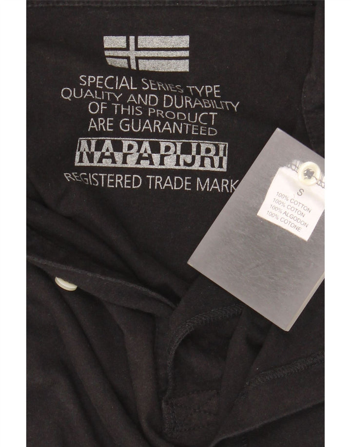 NAPAPIJRI Cămașă Polo Bărbați Mic Negru Bumbac