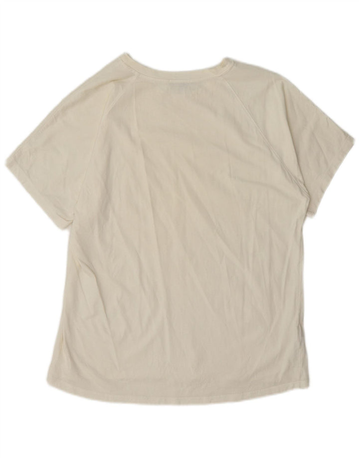 Massimo Dutti Tricou supradimensionat pentru femei Top UK 10 Small White Bumbac