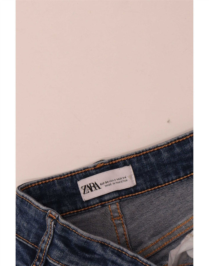 Blugi Zara Femei Bootcut EU 34 2XS W24 L25 Albastru