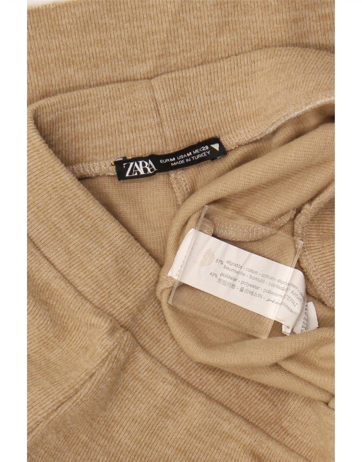 Pantaloni de trening Zara pentru femei UK 12 Medium Beige Bumbac