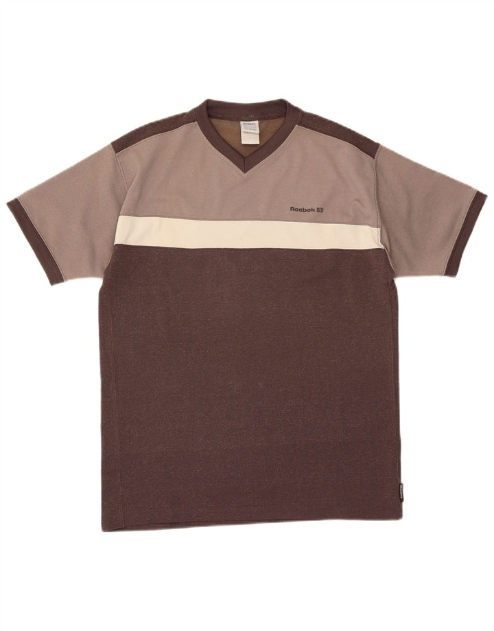 Tricou pentru bărbați Reebok Top mic maro Colorblock