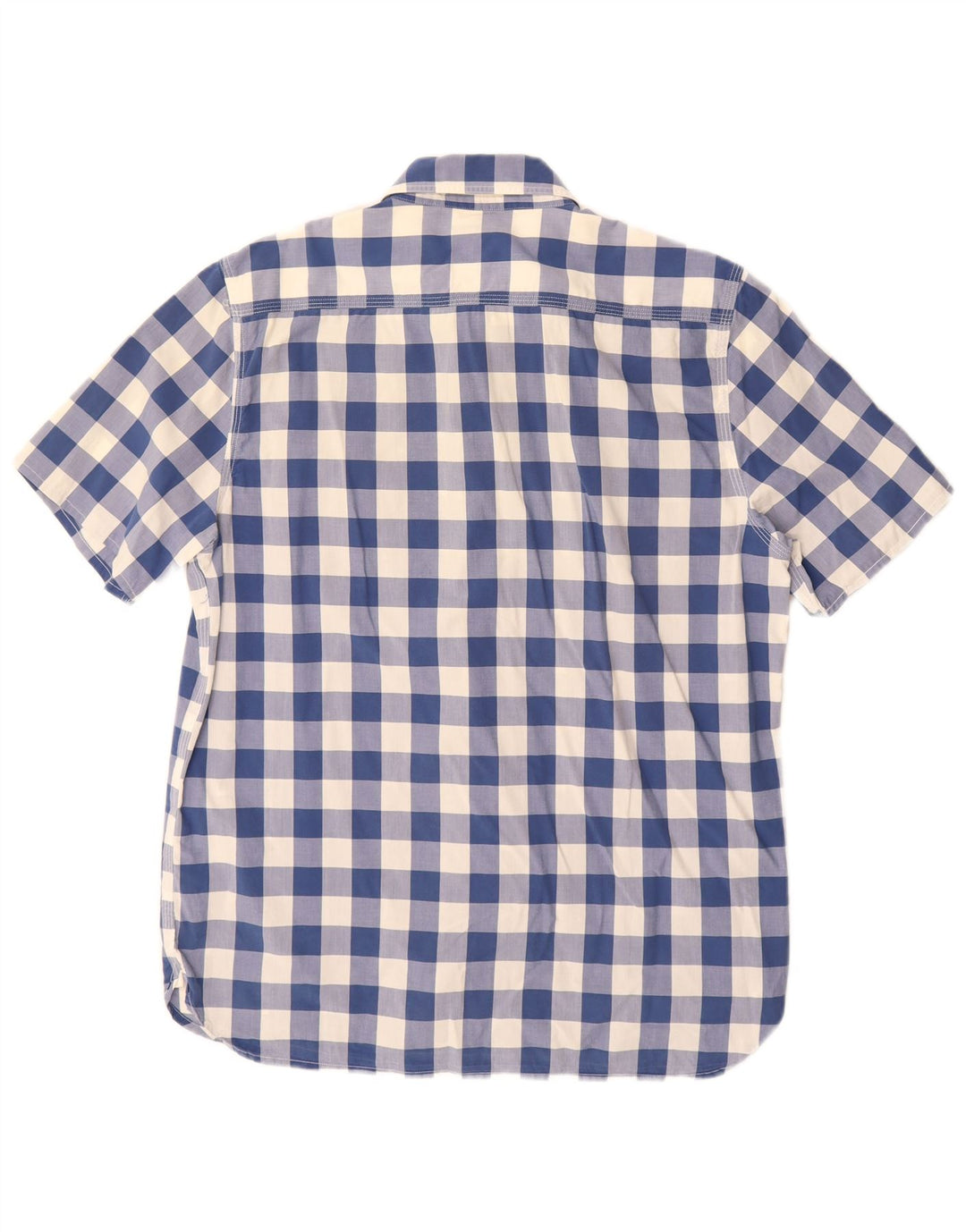 Cămașă Levi's pentru bărbați, cu mânecă scurtă, cu ajustare standard, din bumbac vichy albastru mediu