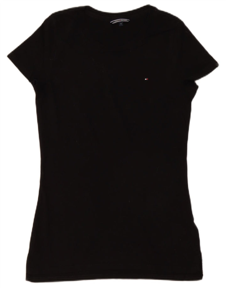 TOMMY HILFIGER Tricou pentru femei Top UK 12 Medium Black Bumbac