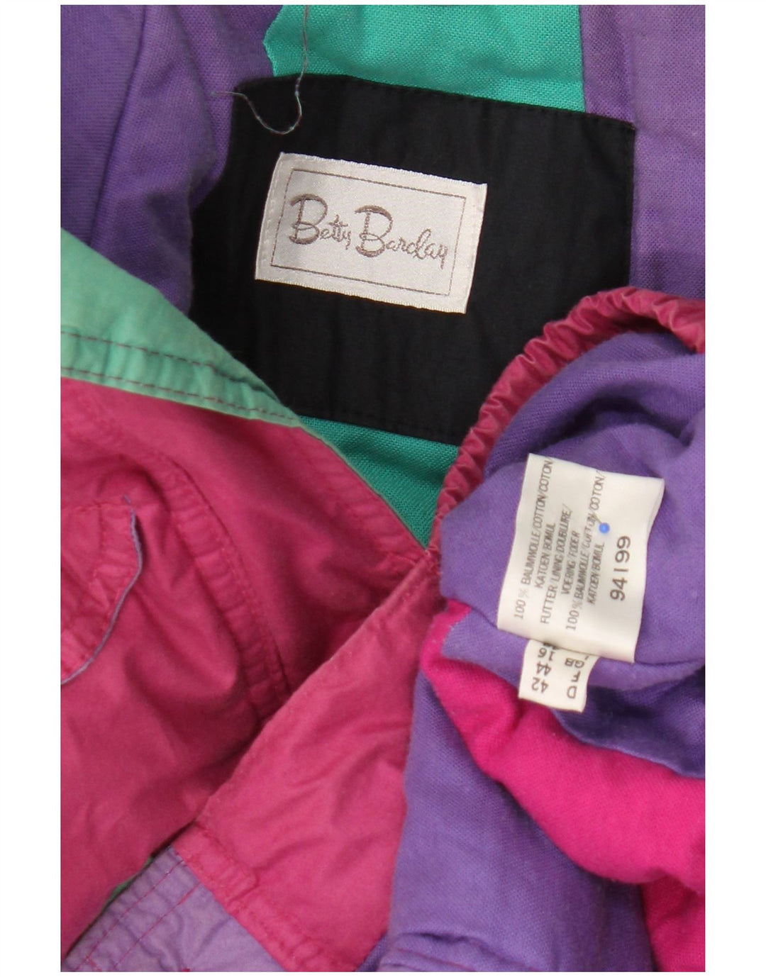 Jachetă de schi supradimensionată pentru femei Betty Barclay UK 16 mare bumbac roz