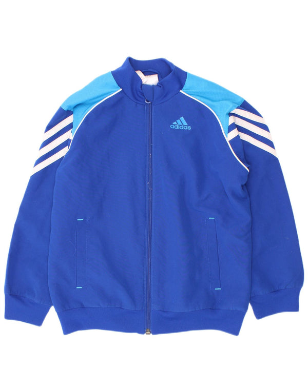 Jachetă de trening pentru băieți Adidas 7-8 ani, albastru, poliester