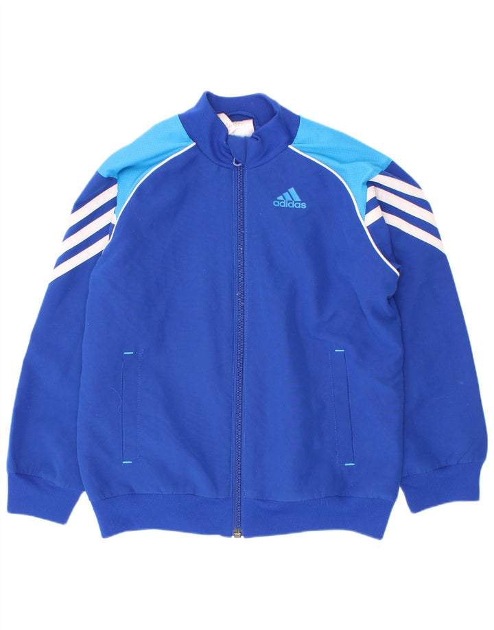 Jachetă de trening pentru băieți Adidas 7-8 ani, albastru, poliester