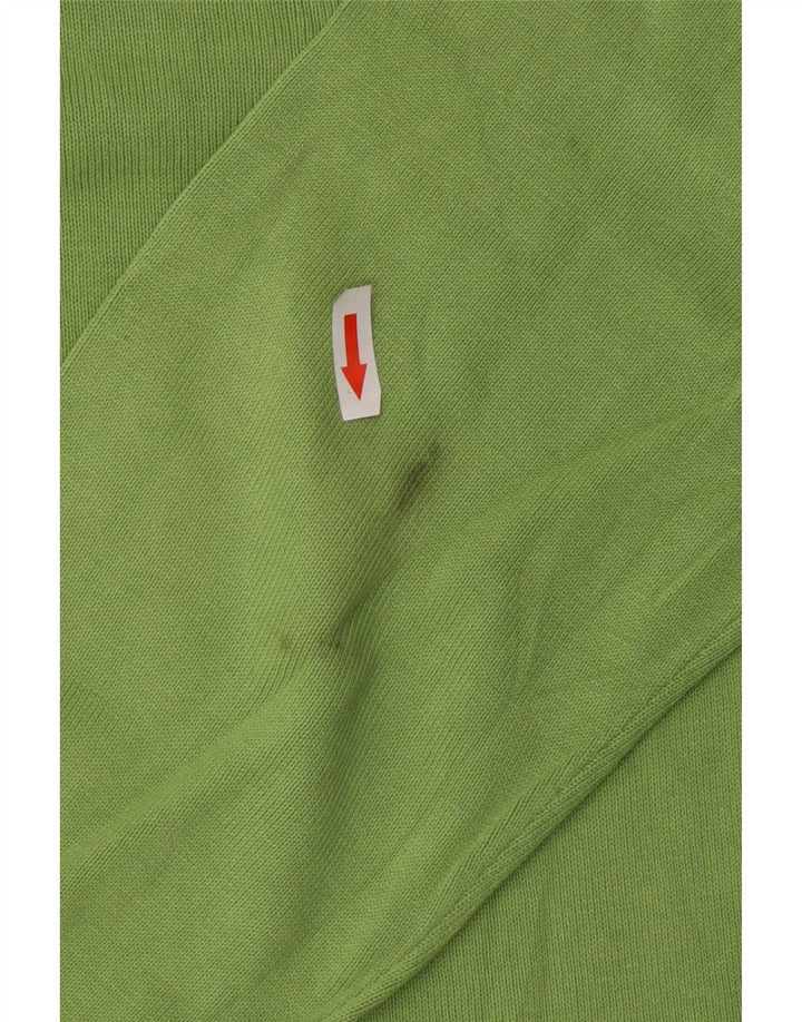 Pulover pentru bărbați Zara, cu decolteu, mare, verde, din bumbac