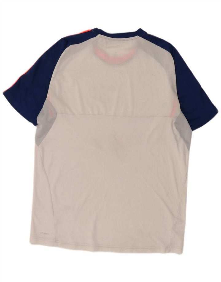 Tricou pentru bărbați Adidas Top Mediu Alb Poliester Bloc de culoare