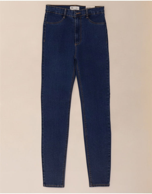 Blugi skinny dama Zara EU 38 Mici L28 L28 Bumbac albastru