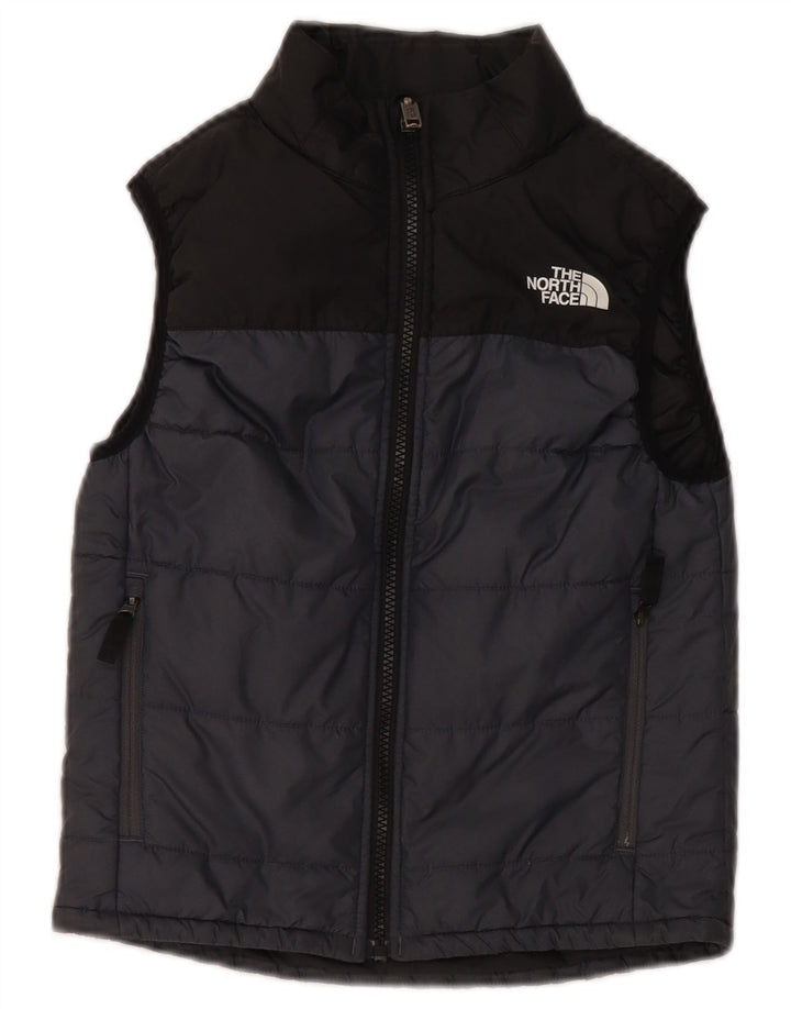 Gilet căptușit pentru băieți The North Face 7-8 ani, mic, gri, poliester color bloc