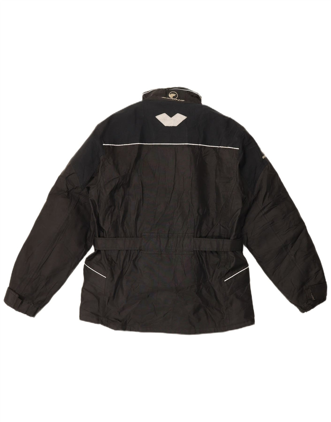 BERING Mens Moto Racer Windbreaker Jacket UK 38 Medium Black Nylon