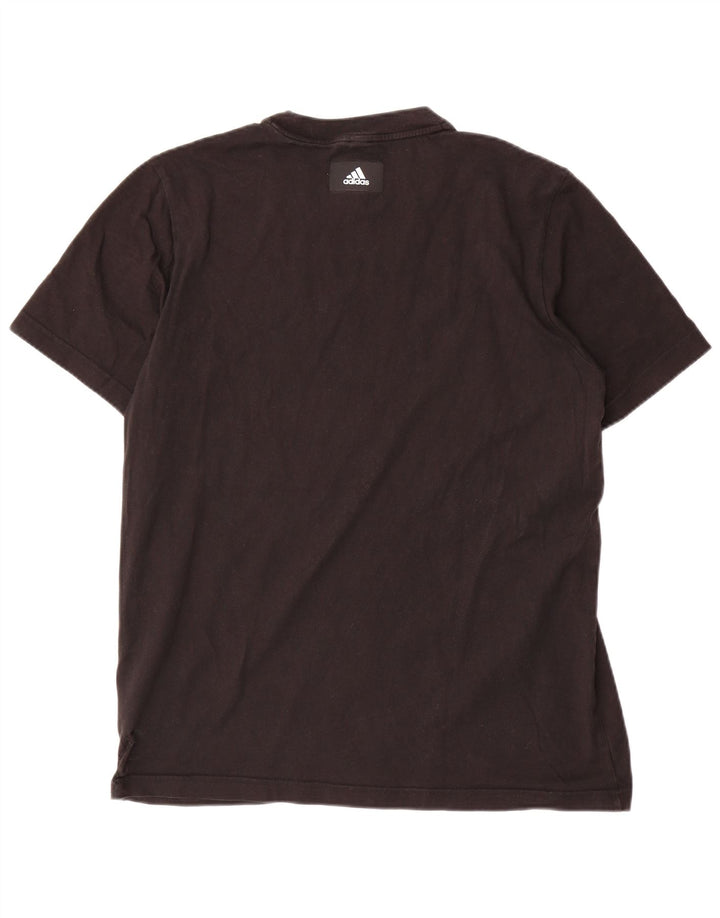 Tricou grafic Adidas pentru bărbați Top mediu negru bumbac